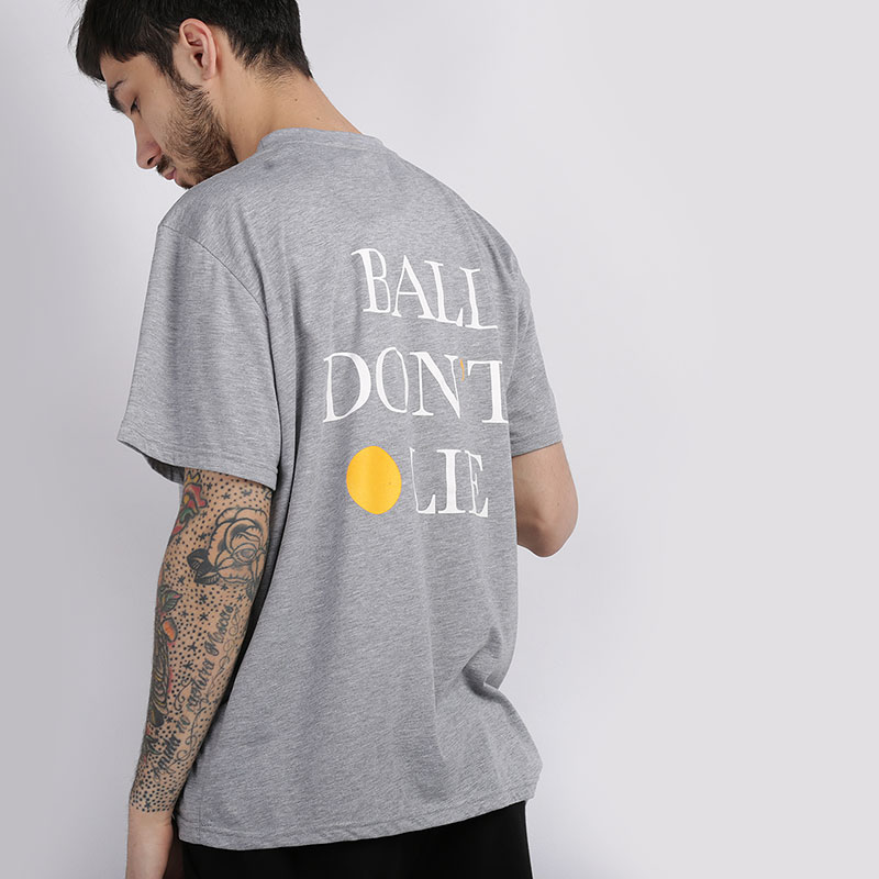 мужская серая футболка Hard Ball Don't Lie Ball Don't Lie-серая - цена, описание, фото 5